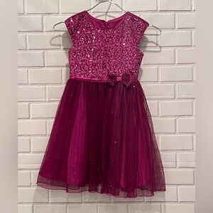 JONA MICHELLE girls beautiful fuchsia sequin dress/size 5